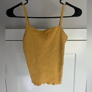 Brandy Melville Gold Fitted Sleeveless Camisole